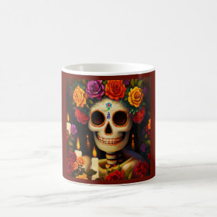 Day of the Dead Sugar Skull 3 Coffee Mug