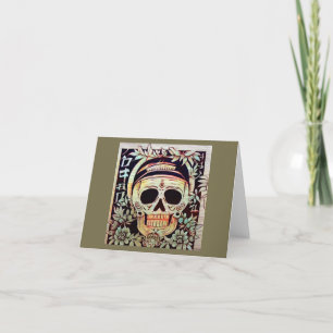 Day of the Dead Sugar Skull 3 Holiday Card