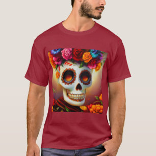 Day of the Dead Sugar Skull 4 T-Shirt