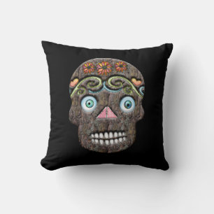 Day of the Dead Sugar Skull (Blonde) Cushion