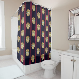 Day of the Dead Sugar Skull (Blonde) Shower Curtain
