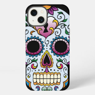Day of the Dead Sugar Skull Blue iPhone 13 Case