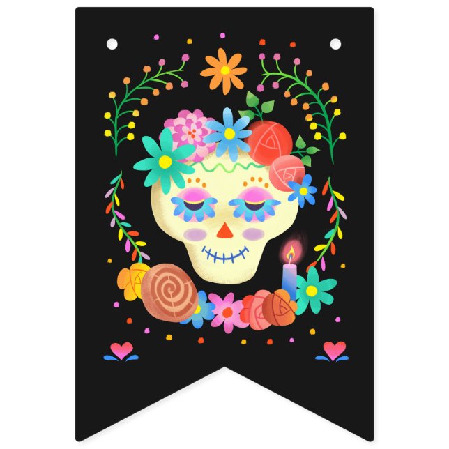Day of the Dead Sugar Skull Bunting (Second Flag)