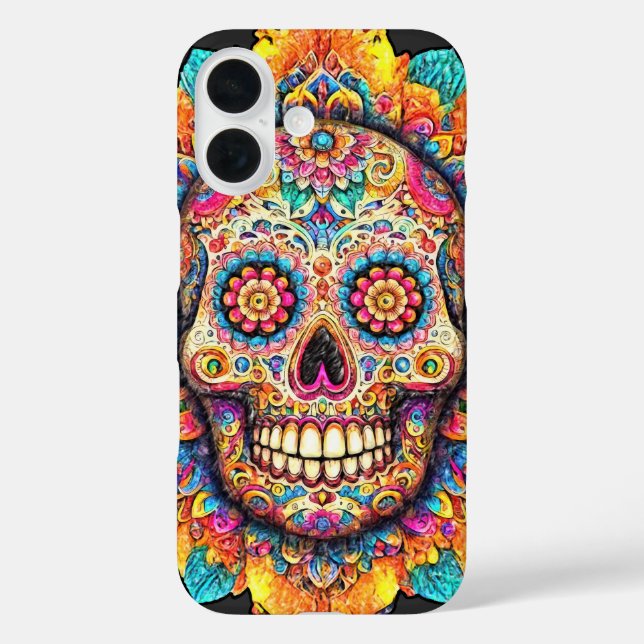 Day of the Dead Sugar Skull Case-Mate iPhone Case (Back)