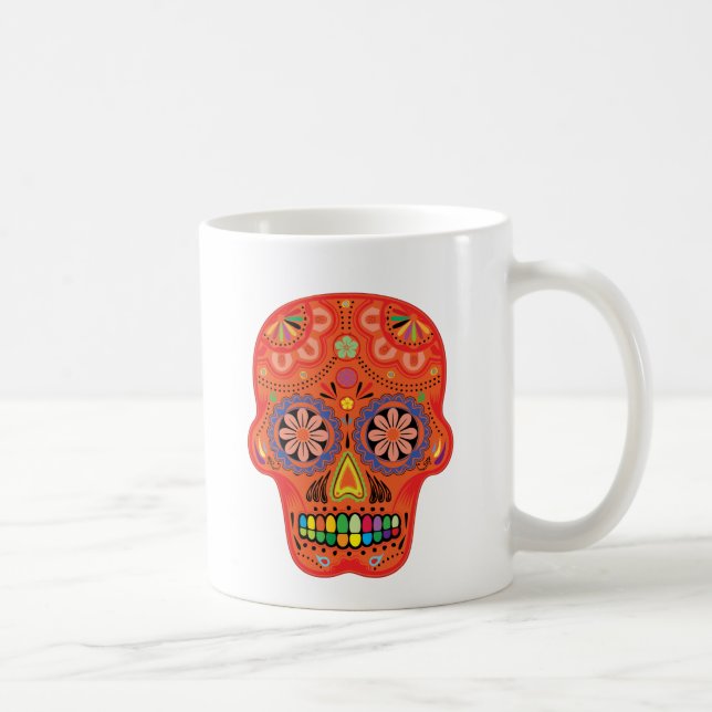Day of the dead sugar skull coffee mug (Right)