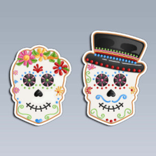 Day of the Dead Sugar Skull Couple Calavera Cookie