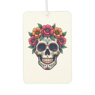 Day of the Dead Sugar Skull � Dia de los Muertos S Car Air Freshener