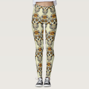 Day of the Dead Sugar Skull (Dia de Muertos)   Leggings