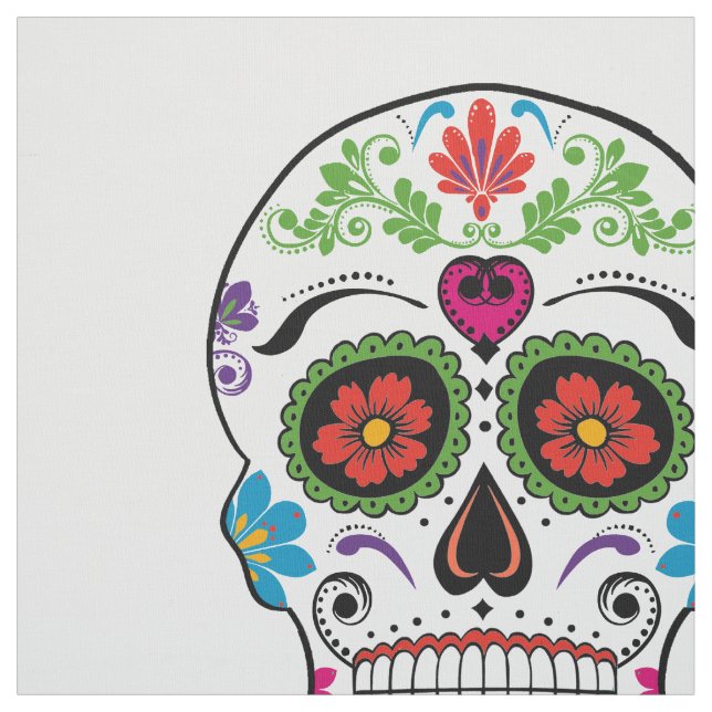 DAY OF THE DEAD SUGAR SKULL FABRIC (Swatch)