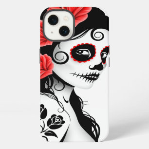 Day of the Dead Sugar Skull Girl – White iPhone 13 Case