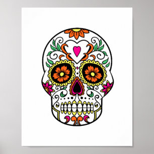 Day of the Dead Sugar Skull Halloween Poster
