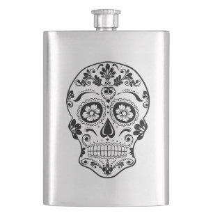 DAY OF THE DEAD SUGAR SKULL HIP FLASK