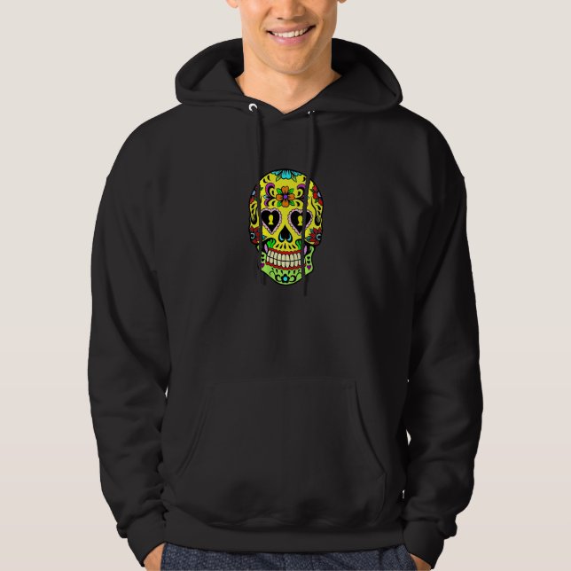 Day of the Dead Sugar Skull Hoodie (Front)