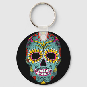 Day of the Dead Sugar Skull Key Ring