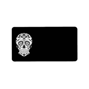 Day of the Dead Sugar Skull Label