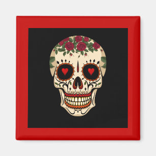 Day of the Dead Sugar Skull Magnet