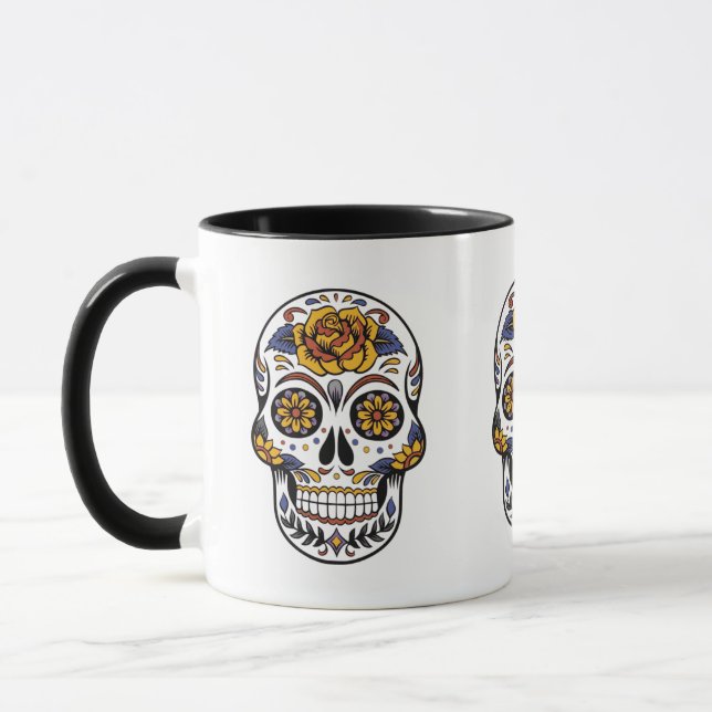 Day of the Dead Sugar Skull Mug (Left)