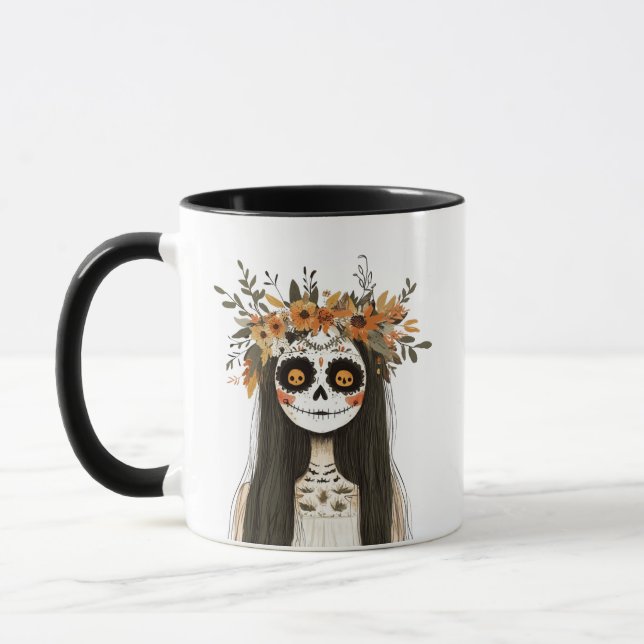 Day of the Dead Sugar Skull Mugs (Left)