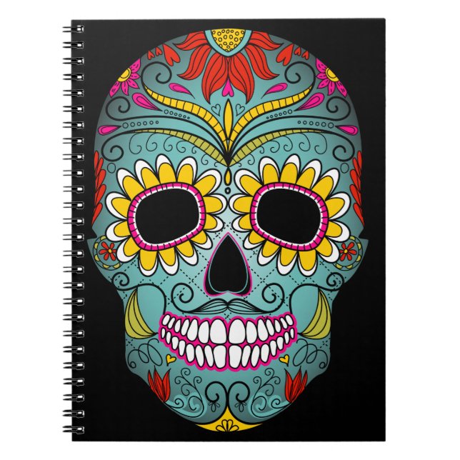 Day of the Dead Sugar Skull Notebook (Front)