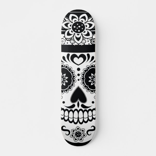 Day of the Dead Sugar Skull Skateboard (Front)