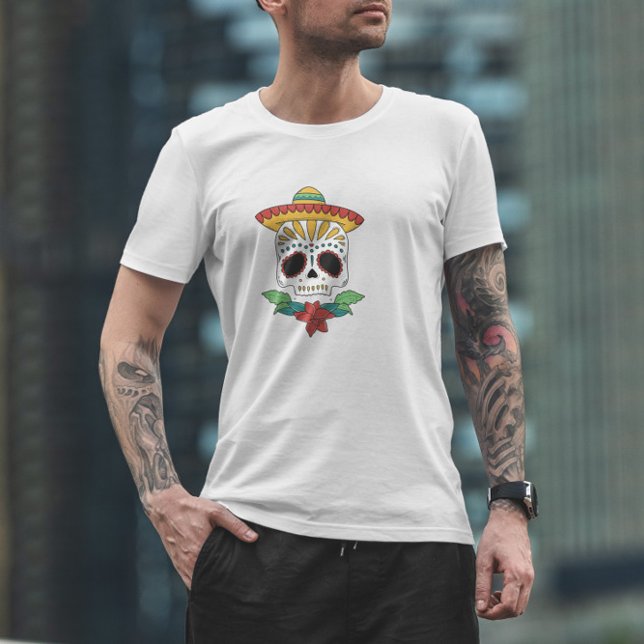 Day Of The Dead Sugar Skull   T-Shirt (Creator Uploaded)