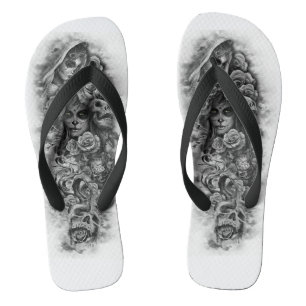 Day of the Dead Sugar Skull Thongs