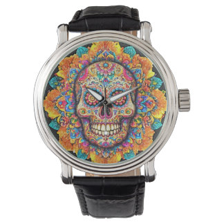 Day of the Dead Sugar Skull Watch