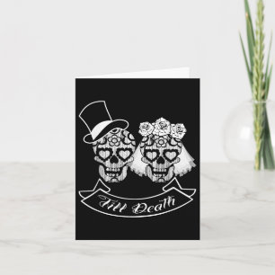 Day Of The Dead Sugar Skull Wedding Bride Groom Te Card