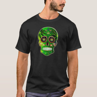 Day of the Dead Sugar Skull weed Shirt