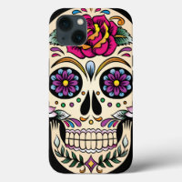 Day of the Dead Sugar Skull with Rose