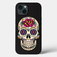 Day of the Dead Sugar Skull with Rose