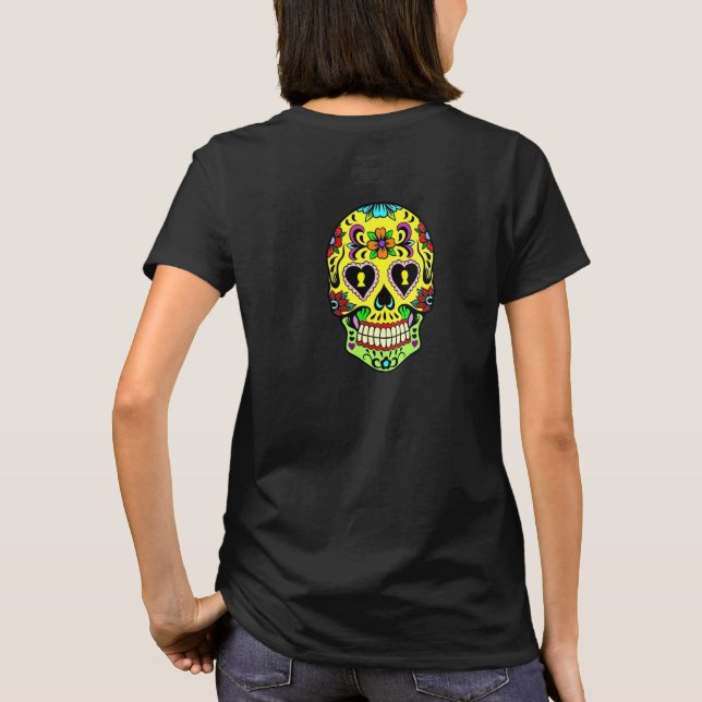 Day of the Dead Sugar Skull Women's T-Shirt (Back)