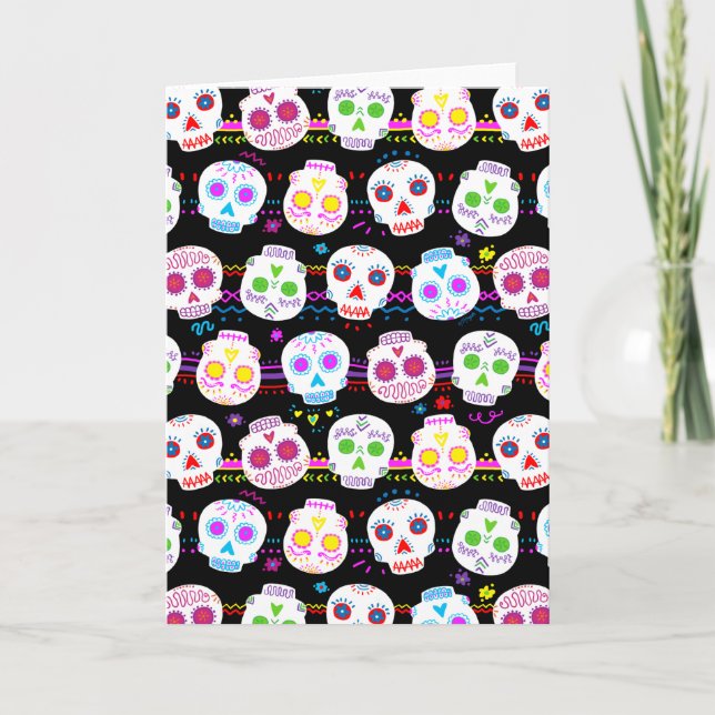 Day of the Dead Sugar Skulls Card (Front)