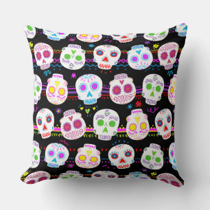 Day Of The Dead Sugar Skulls Cushion