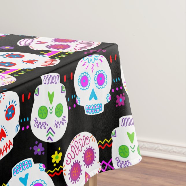 Day Of The Dead Sugar Skulls Tablecloth (In Situ)