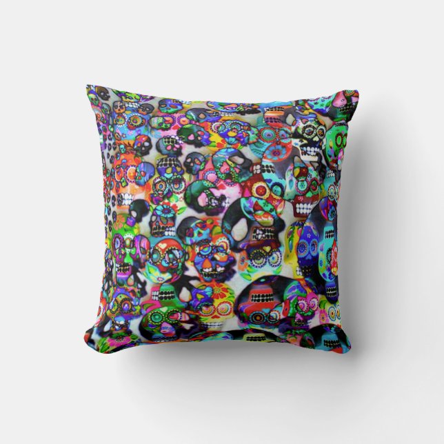 Day Of The Dead Throw Pillow (Front)