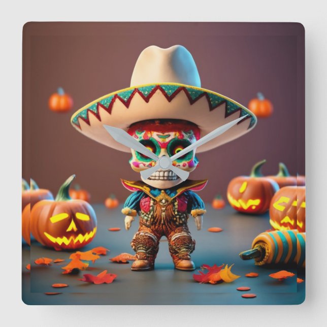 Day of the Dead wall clock (Front)