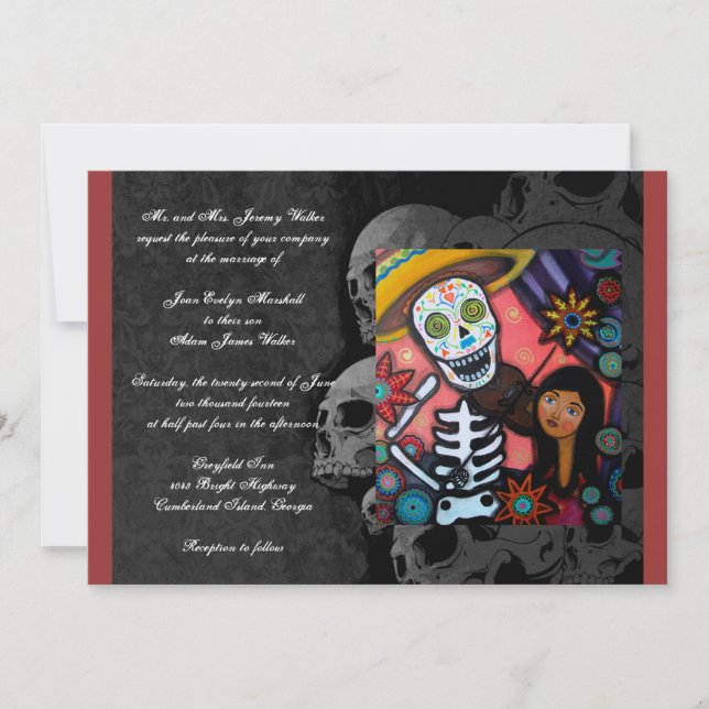 Day of The Dead Wedding Invitation (Front)
