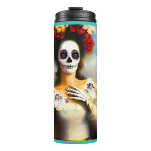 Day of the Dead Woman 3 Thermal Tumbler