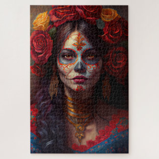 Day of the dead  - Women Oil paint Puzzle