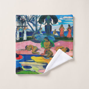 Day of the God (Mahana no Atua) by Paul Gauguin Wash Cloth