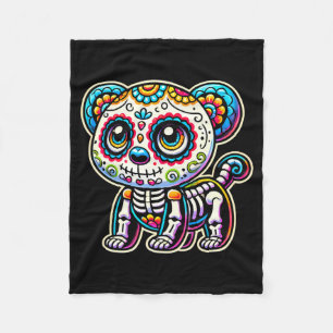Day Of The Government Agencyd Panda Sugar Skull Fleece Blanket