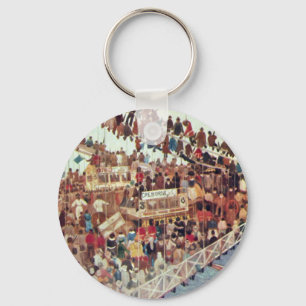 Day Of The Race By Walter Greaves Key Ring