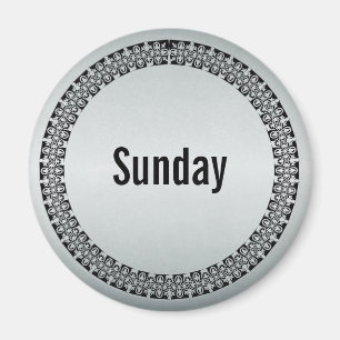 Day of the Week Sunday Magnet