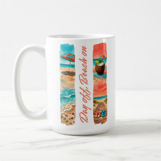 Day Off Beach On Tropical Watercolor Art Coffee Mug