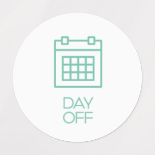 Day Off Planner / Organiser Sticker / Labels