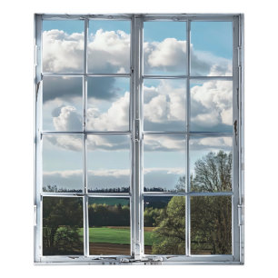 Day on Countryside Window View Photo Print