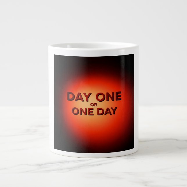 Day One or One Day Large Coffee Mug (Front)