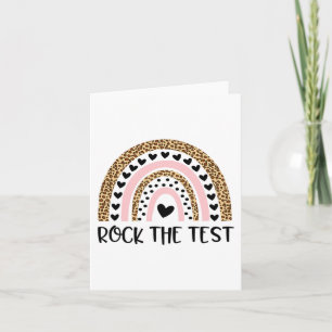 Day Rock The Test Teacher Funny Rainbow Testing Da Card