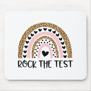 Day Rock The Test Teacher Funny Rainbow Testing Da Mouse Pad